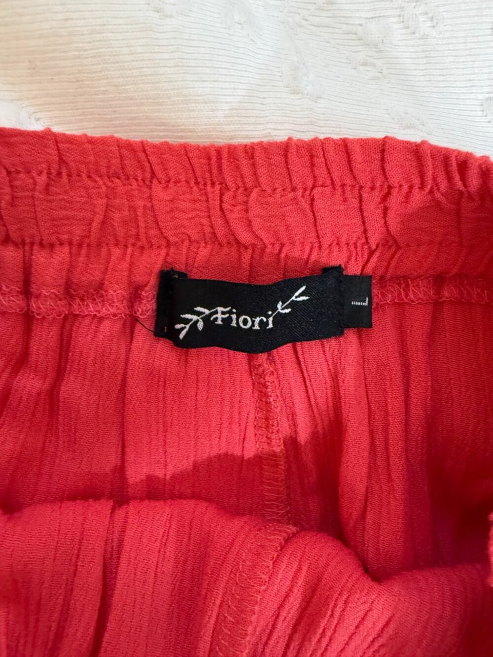 Fiori Pinky Red Double Layer Wide Leg Pants Size Large - Picture 6 of 10